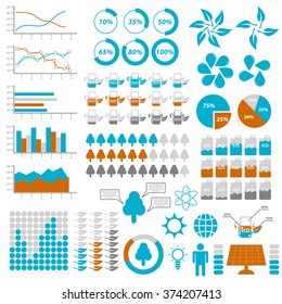 Ecology infographic elements. Templates for infographic. Vector illustration