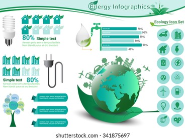 Ecology Infographic Elements Vector Illustration
