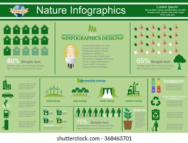 Ecology Infographic Elements Vector Illustration