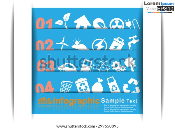 Ecology
Infographic Template. Vector
illustration.