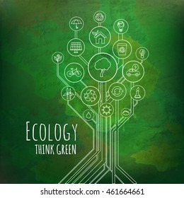 Ecology Infographic. Think Green