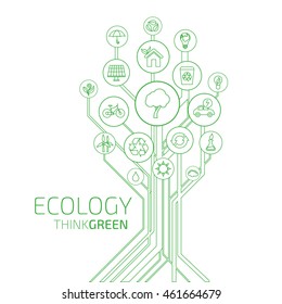 Ecology Infographic. Think Green