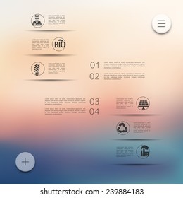 ecology infographic with unfocused background