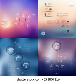 ecology infographic with unfocused background