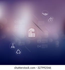 ecology infographic with unfocused background
