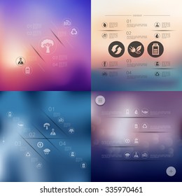 ecology infographic with unfocused background