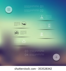 ecology infographic with unfocused background