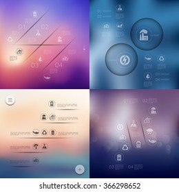 ecology infographic with unfocused background