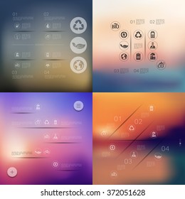 ecology infographic with unfocused background