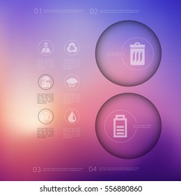 ecology infographic with unfocused background