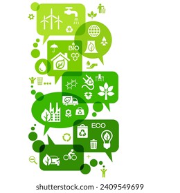 Ecology Infographics design elements. Template with eco icons. Climate strategy background. Vector webdesign. 