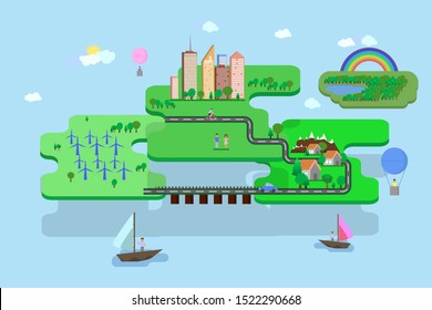 Ecology Infographics design elements. Vector illustration. eps10
