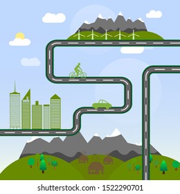 Ecology Infographics design elements. Vector illustration. eps10