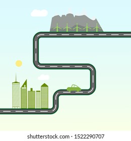 Ecology Infographics design elements. Vector illustration. eps10