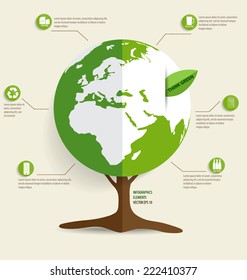 Ecology Infographics design elements. Vector illustration.