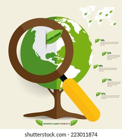 Ecology Infographics design elements. Vector illustration.