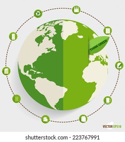 Ecology Infographics design elements. Vector illustration.