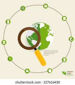 Ecology Infographics design elements. Vector illustration.