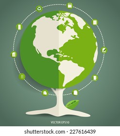 Ecology Infographics design elements. Vector illustration.