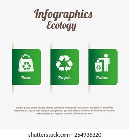 ecology infographics  design, vector illustration eps10 graphic 