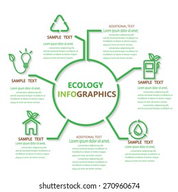 ecology infographics element. can be used for workflow layout, diagram, number options, step up options, web design, banner template. Vector illustration
