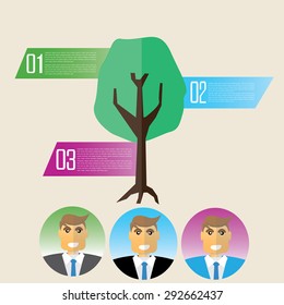 ecology info-graphics elements and background, environment businessman concept. Can be used for step options