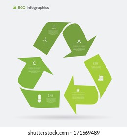 Ecology infographics, elements and icons. Vector