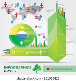 Ecology infographics elements,graphics design,vector