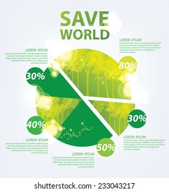 Ecology infographics vector