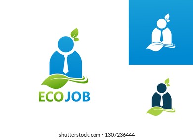 Ecology Job Logo Template Design Vector, Emblem, Design Concept, Creative Symbol, Icon