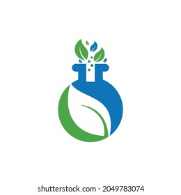 Ecology lab logo. Natural lab logo designs concept icon.