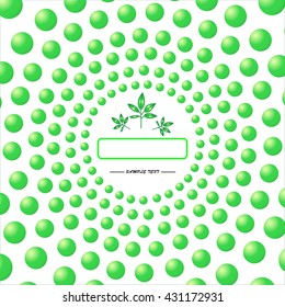 Ecology label over white background illustration