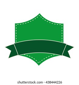 ecology label with ribbon isolated icon design