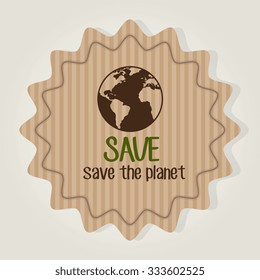 Ecology label and tag theme design, vector illustration graphic