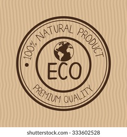 Ecology label and tag theme design, vector illustration graphic