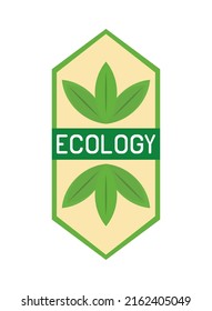 ecology label theme icon isolated