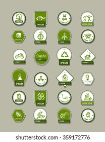 Ecology labels, set for your design