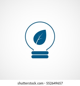 Ecology Leaf In Ball Blue Flat Icon On White Background