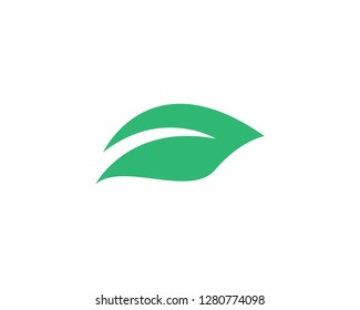 Ecology leaf green nature vector icon - Vector