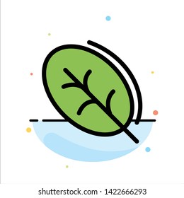 Ecology, Leaf, Nature, Spring Abstract Flat Color Icon Template