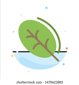 Ecology, Leaf, Nature, Spring Abstract Flat Color Icon Template. Vector Icon Template background