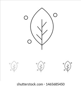 Ecology, Leaf, Nature, Spring Bold and thin black line icon set. Vector Icon Template background