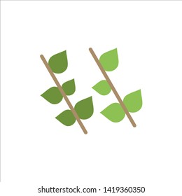 Ecology, Leaf, Nature, Spring  Flat Color Icon. Vector icon banner Template