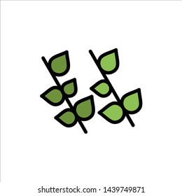 Ecology, Leaf, Nature, Spring  Flat Color Icon. Vector icon banner Template