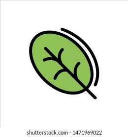 Ecology, Leaf, Nature, Spring  Flat Color Icon. Vector icon banner Template