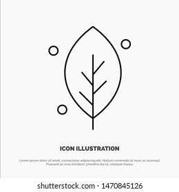 Ecology, Leaf, Nature, Spring Line Icon Vector. Vector Icon Template background