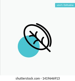 Ecology, Leaf, Nature, Spring turquoise highlight circle point Vector icon