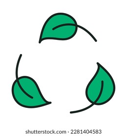 ecology leaf symbol icon isolated