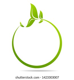 Ecology with leafs eco style. Business concepts to protect nature 