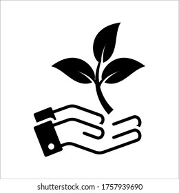 ecology leafs icon on background
